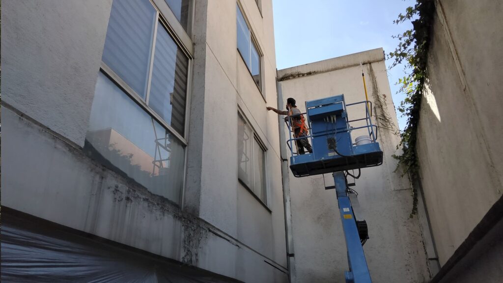geni, pintura, trabajos en altura, edificio, departamento